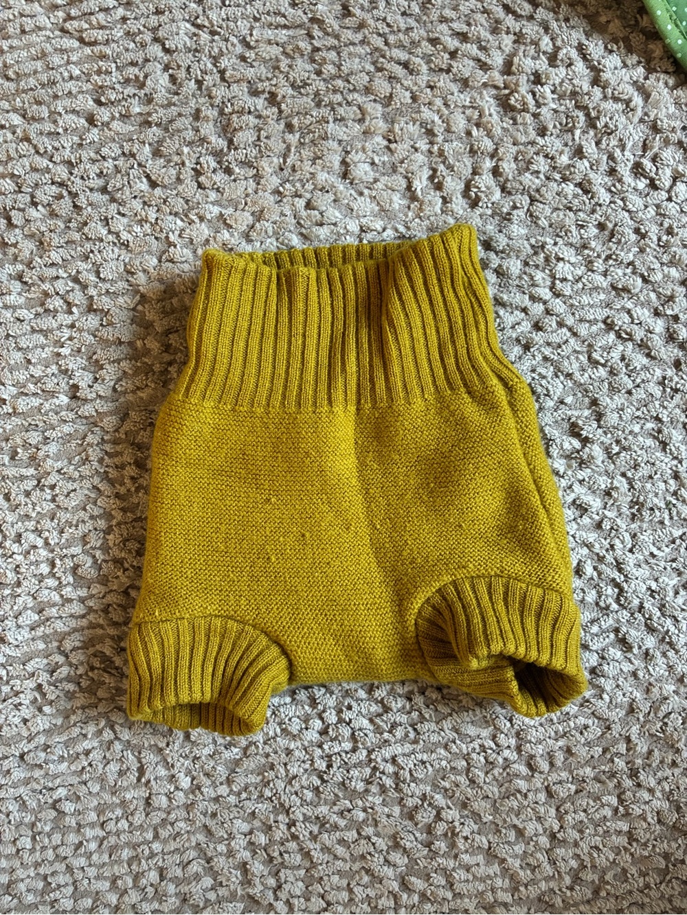 Disana 100% wool shorts in Mustard Yellow